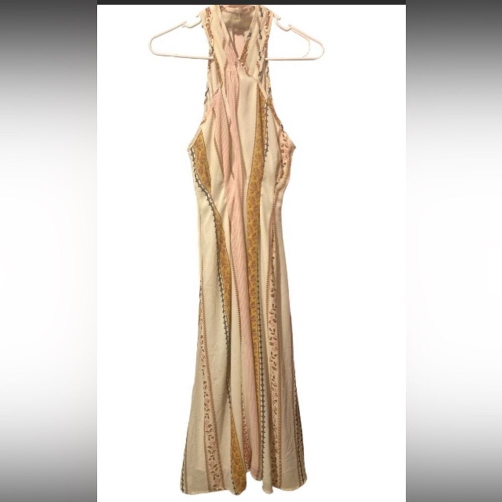 Astr The Label Kristi Halter Midi Dress Cream Small - Picture 7 of 9